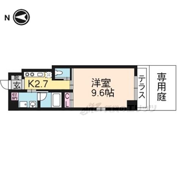 ソフィアブリュー二条 101｜京都府京都市中京区西ノ京池ノ内町(賃貸マンション1K・1階・31.00㎡)の写真 その2