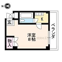 京都府京都市北区紫野下柏野町（賃貸マンション1K・1階・19.35㎡） その2