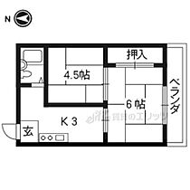 ドルミイシダ 403 ｜ 京都府京都市右京区西京極西川町（賃貸マンション2K・4階・27.54㎡） その2