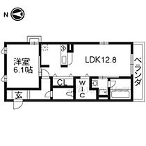 プレジール Ｂ棟101 ｜ 京都府京都市西京区山田出口町（賃貸アパート1LDK・1階・46.17㎡） その1