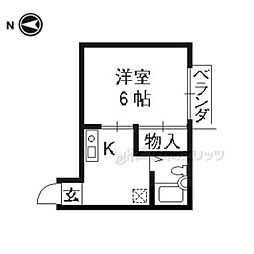 コーポ石田 1階1Kの間取り