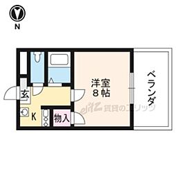 第2ハイツ早田 3階1Kの間取り