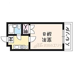 山岡マンション 1Kの間取図画像