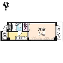 リバティーＹＡＮＯ 3階1Kの間取り