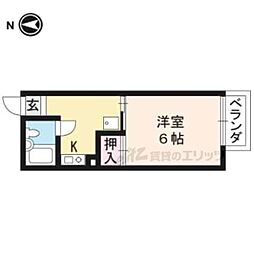 メゾン大戸 1階1Kの間取り