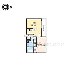 仮称）吉祥院宮ノ東マンション 1階1LDKの間取り