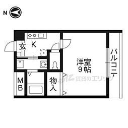 ＥＸＣＥＥＤ桂 3階1Kの間取り