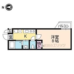 アークリード平野 2階1Kの間取り