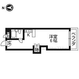 エルセドール 1Kの間取図画像