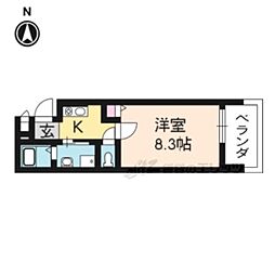 メゾンド衣田 1Kの間取図画像