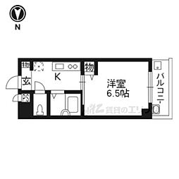 Anniversary-K 1Kの間取図画像