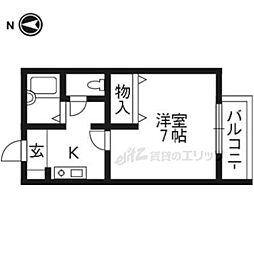 エクセル 1Kの間取図画像