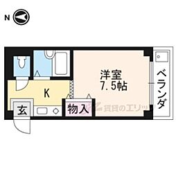 マンションシングル 1Kの間取図画像
