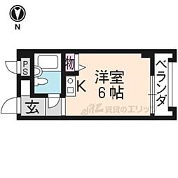 メゾンカミゴリョー 1Kの間取図画像
