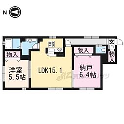 シャーメゾン舞鶴 2LDKの間取図画像