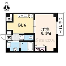 Levant洛南 1DKの間取図画像