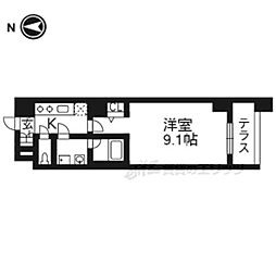 ベラジオ京都洛南グルーブ 1Kの間取図画像
