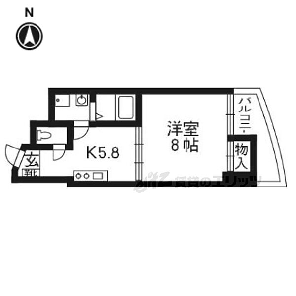 フィガロコート 602｜京都府京都市下京区富小路通仏光寺下る筋屋町(賃貸マンション1DK・6階・31.23㎡)の写真 その2