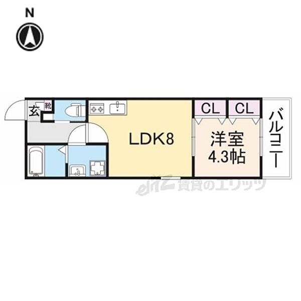 仮称）ジーメゾン向島シェル―ル 205｜京都府京都市伏見区向島庚申町(賃貸アパート1LDK・2階・31.53㎡)の写真 その2