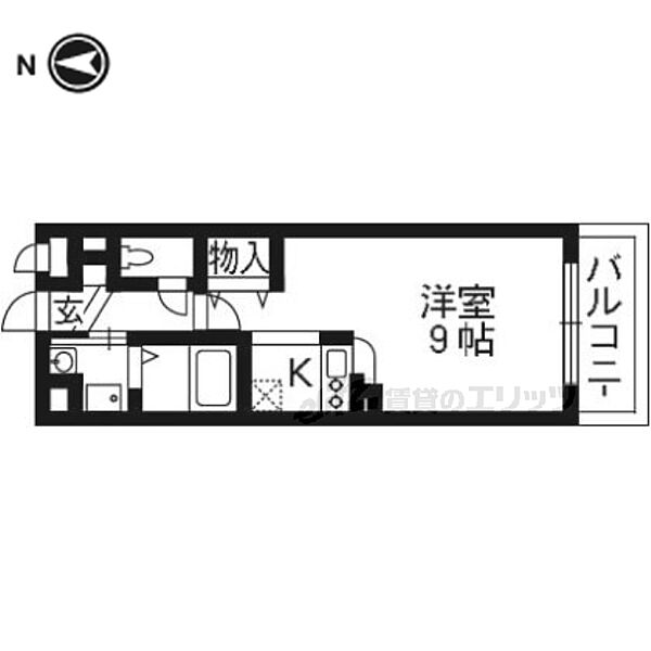 レインボースクエア 105｜京都府京都市西京区下津林南中島町(賃貸アパート1K・1階・27.78㎡)の写真 その2