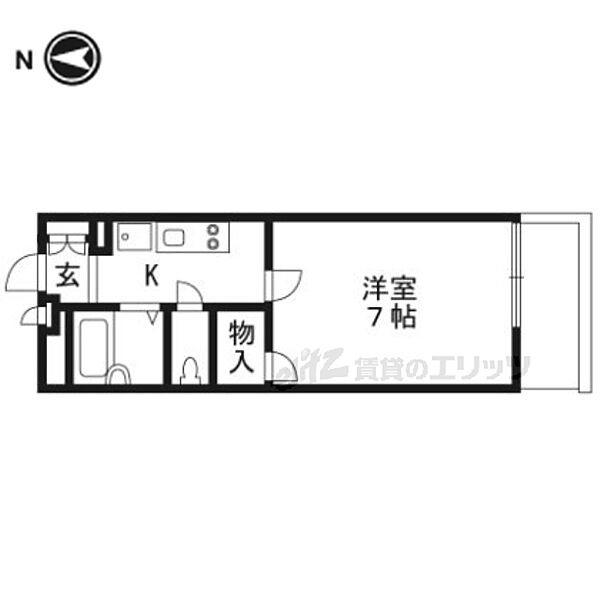 京都府京都市南区東九条明田町(賃貸マンション1K・3階・20.81㎡)の写真 その2