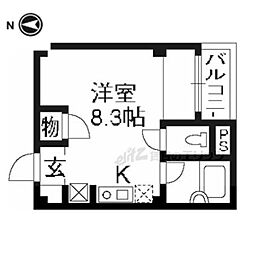 Ｓｔａｂｌｅ万寿寺 4階ワンルームの間取り