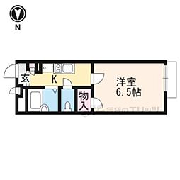 レオパレス田中殿 1階1Kの間取り