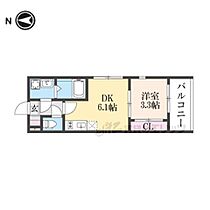 (仮称)深草越後屋敷町コーポ 201 ｜ 京都府京都市伏見区深草越後屋敷町（賃貸アパート1DK・2階・25.12㎡） その2