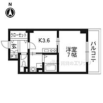 京都府京都市右京区西京極大門町（賃貸マンション1K・6階・27.86㎡） その1