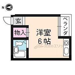 京阪本線 伏見桃山駅 徒歩8分の賃貸マンション 5階ワンルームの間取り
