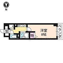 アルデール・Ｂ 6階1Kの間取り