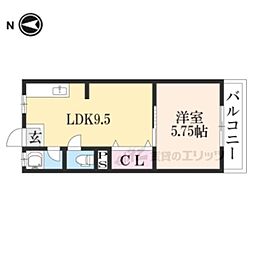 夢ゾン鴨川 3階1LDKの間取り