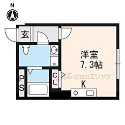ブリエ五条大宮 ワンルームの間取図画像