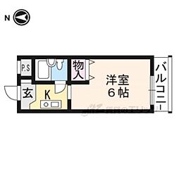 メゾン・ド・パヴィヨン 1Kの間取図画像