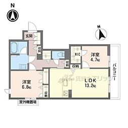 ゴード ヴィラ 2LDKの間取図画像