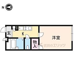 レオパレス京都 1Kの間取図画像