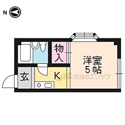 l'est.10 1Kの間取図画像