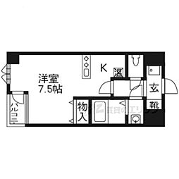 CASAFLUENTE 1Kの間取図画像