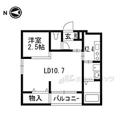 アネックスふや町 1LDKの間取図画像
