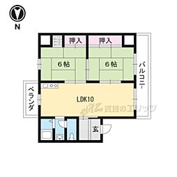 ヴィラ麻田 2LDKの間取図画像