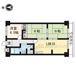 足立ハイツ竹田西棟 3LDKの間取図画像