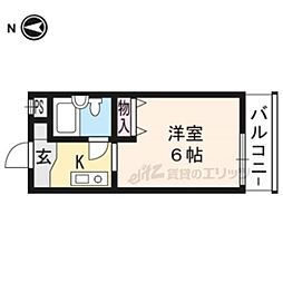 メゾン・ド・パヴィヨン 1Kの間取図画像
