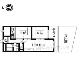 フジカワビルネクスプロス大手筋 2LDKの間取図画像