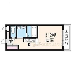 フォレスト.27 ワンルームの間取図画像