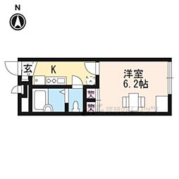 レオパレスムーンライト 1Kの間取図画像