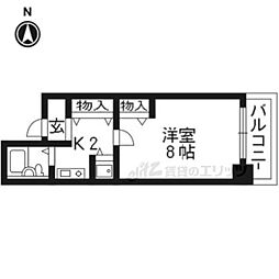 ジョイフル御池 1Kの間取図画像