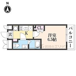 GRANDECOURTSaiinSanzou 1Kの間取図画像
