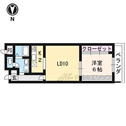 パールハイツ上杉 1LDKの間取図画像