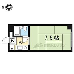 セントガーデン ワンルームの間取図画像