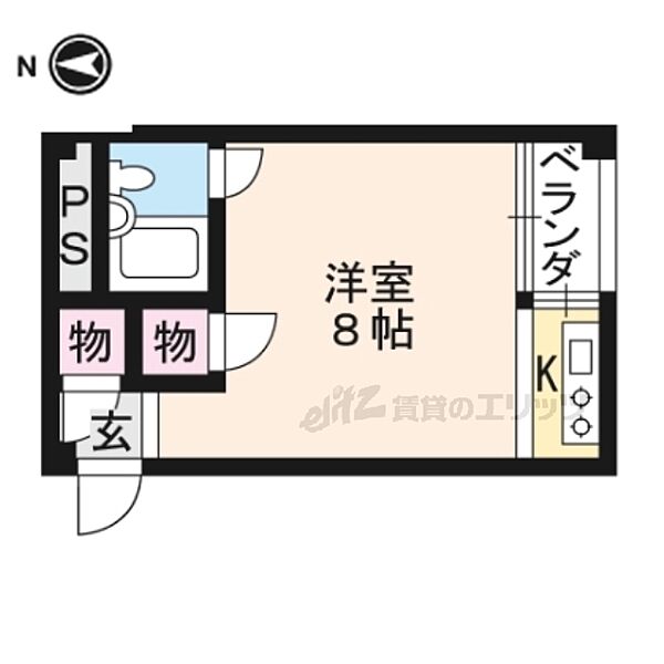 ドミトリー北斗 402｜京都府京都市東山区本町七丁目(賃貸マンション1K・4階・20.00㎡)の写真 その2